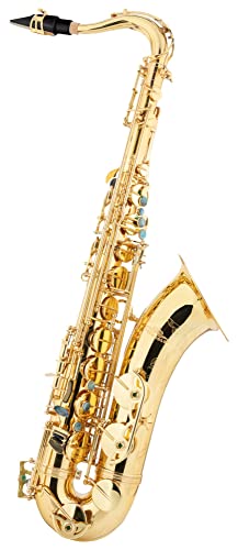 Lechgold LTS-20L Tenor-Saxophon - aus lackiertem Messing - Kräftiger, runder Klang - Inklusive ESM Mundstück aus deutscher Fertigung und Leichtkoffer mit Rucksack-Garnitur - lackiert von Lechgold