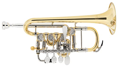 Lechgold PT-21/4L Bb-/A-Piccolo Trompete - aus Messing Minibal-Gelenke - inkl. 3 x Bb-Stift & 1 x A-Stift, Leichtkoffer & Mundstück Lechgold PT-21/4L Bb-/A-Piccolo Trompete - aus Messing Minibal-Gelenke - inkl. 3 x Bb-Stift & 1 x A-Stift, Leichtkoffer & Mundstück von Lechgold