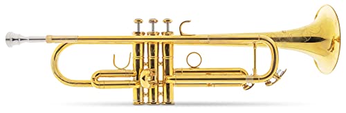 Lechgold TR-16R Bb-Trompete - aus Messing - Edelstahl-Ventile - inkl. Leichtkoffer - unbehandelt von Lechgold