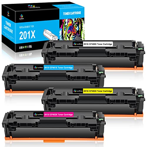 LeciRoba 201X CF400X für HP 201X 201A CF400X CF400A CF401X CF401A CF402X CF402A CF403X CF403A Toner Cartridges ,for HP Color Laserjet Pro M252dw M252n ,MFP M277dw M277 M274n M277c6 M277n (4-Packung) von LeciRoba