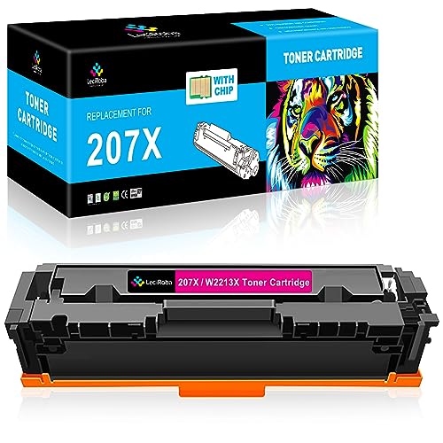 LeciRoba 207X (Mit Chip) für HP W2210X W2211X W2212X W2213X W2210A W2211A W2212A W2213A 207X 207A Toner für HP Color Laserjet Pro MFP-M283fdw MFP-M283fdn MFP-M282nw M255dw M255nw Drucker (1-Magenta) von LeciRoba