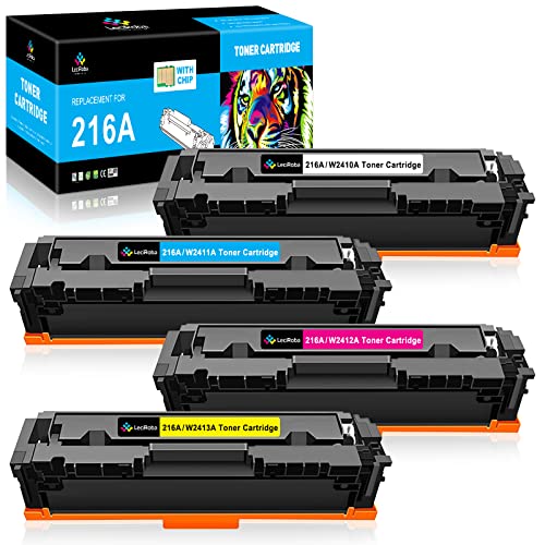 LeciRoba 216A (Mit Chip) für HP 216A W2410A W2411A W2412A W2413A Toner cartridges ,for HP Color Laserjet Pro MFP M183fw M182nw M182n Printers ,HP Color Laserjet Pro M155a M155nw Drucker (4-Packung) von LeciRoba