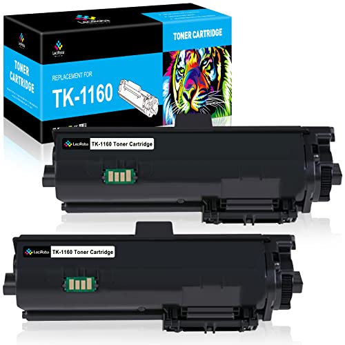 LeciRoba TK-1160 für Kyocera Toner TK1160 für Kyocera TK-1160 TK 1160 TK1160 Toner ECOSYS P2040DN P2040DW P2050DN P2040 DN P2040 DW 2040DN 2040DW (2 Schwarz, 2 er-Pack) von LeciRoba