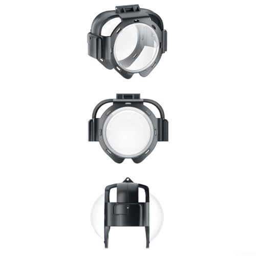 Action-Kamera-Abdeckung, Kamerakäfig mit Silikon-Objektivabdeckung, Mikrofon-Windsack, Aluminiumlegierung, Konstruktion für Insta360 X5 von Lecreatekit