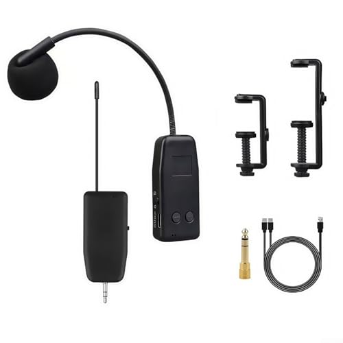 Kabelloses Mikrofonsystem, Sender, Empfänger, Musikinstrumente, Mikrofon-Set, kabellose Übertragung für Violine (1 zu 1) von Lecreatekit