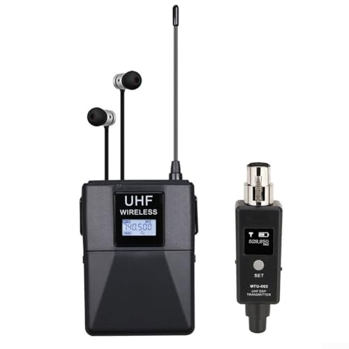 Lecreatekit Drahtloses Mikrofonsystem Sender Empfänger UHF Mikrofon Monitor System mit Kanalumschaltung Set für Leistung Lecreatekit Drahtloses Mikrofonsystem Sender Empfänger UHF Mikrofon Monitor System mit Kanalumschaltung Set für Leistung von Lecreatekit