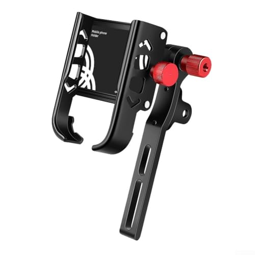 Lecreatekit Fahrrad-Handy-Ständer, Aluminiumlegierung, Fahrradvorbau-Handyhalterung, reserviertes Loch und Ladeanschluss ohne Blockiertasten (Typ B) von Lecreatekit