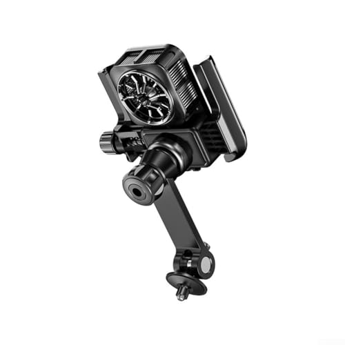 Lecreatekit Motorrad-Handyhalterung, Elektrofahrrad, Kühlhalterung, drehbar, wetterbeständig, sicherer Griff, Lenkerhalterung (Fahrradlenker) von Lecreatekit