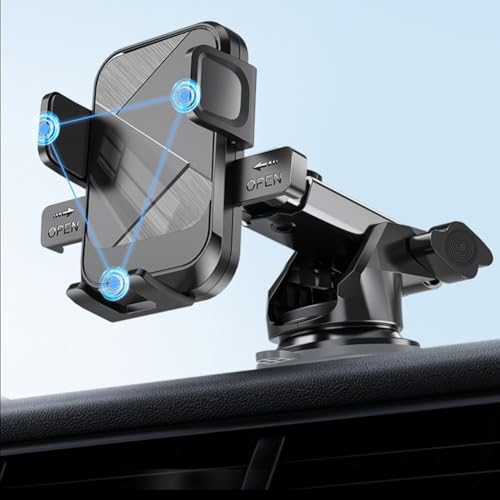 Lecreatekit Schwerkraft-Kfz-Handyhalterung, Lüftungsschlitz, Schwerkraft-Handyhalterung, GPS, stabile Unterstützung mit Lüftungsschlitz-Clip, stabil für Autos (Saugnapf) von Lecreatekit