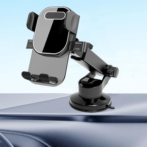 Lecreatekit Smartphone-Ständer für Lüftungsschlitze, ABS-Material, Halterung, drehbar, stabiler Haken, Clip-Halterung für Smartphone (hell) von Lecreatekit