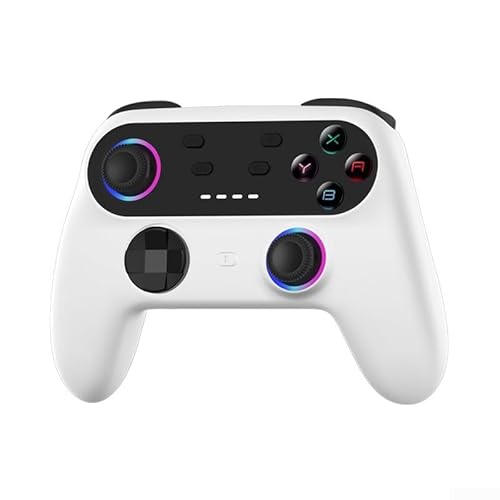 Machen Sie sich bereit zum Spielen mit dem kabellosen For Nintendo Switch Controller, der anpassbare Programmieroptionen und ein ergonomisches Design für (Schwarz und Weiß) enthält von Lecreatekit
