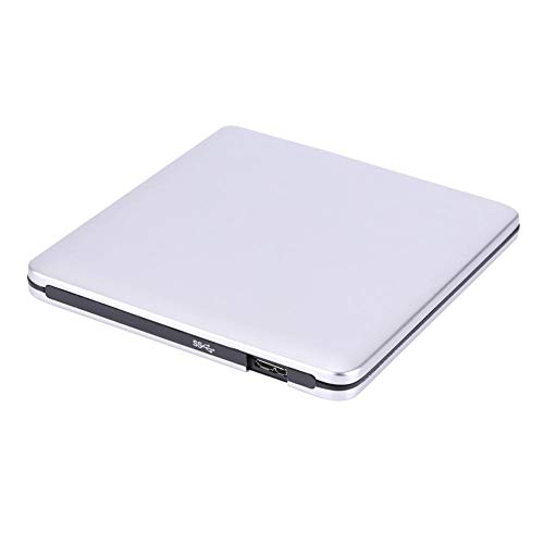 DVD-Player, CD-/DVD-RW-Player, ultraleicht, aus Aluminiumlegierung, mit Korrekturfunktion, für Laptop (silberfarben) von Lecxin