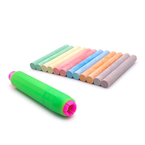 Leddy Living Set mit 12 farbigen Kreidestiften mit verstellbarem Kreidehalter – Kreide für Schule, Büro und Zuhause – staubdicht, einfach zu verwenden, ideal zum Zeichnen und Schreiben Leddy Living Set mit 12 farbigen Kreidestiften mit verstellbarem Kreidehalter – Kreide für Schule, Büro und Zuhause – staubdicht, einfach zu verwenden, ideal zum Zeichnen und Schreiben von Leddy Living