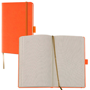 Lediberg Notizbuch Tucson ca. DIN A6 kariert, orange Hardcover 192 Seiten von Lediberg