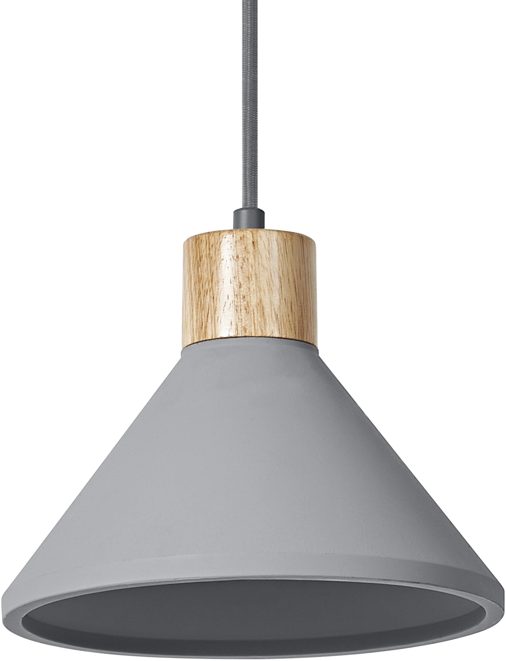 LEDVANCE Decor Beton Holz Pendelleuchte 220 mm E27 Dunkelgrau von Ledvance
