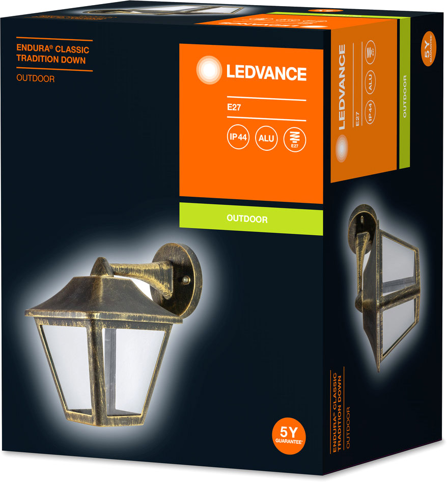 LEDVANCE ENDURA® CLASSIC TRADITION ALU Down, LED Wand- und Deckenleuchte, für Außenanwendungen, E27 von Ledvance