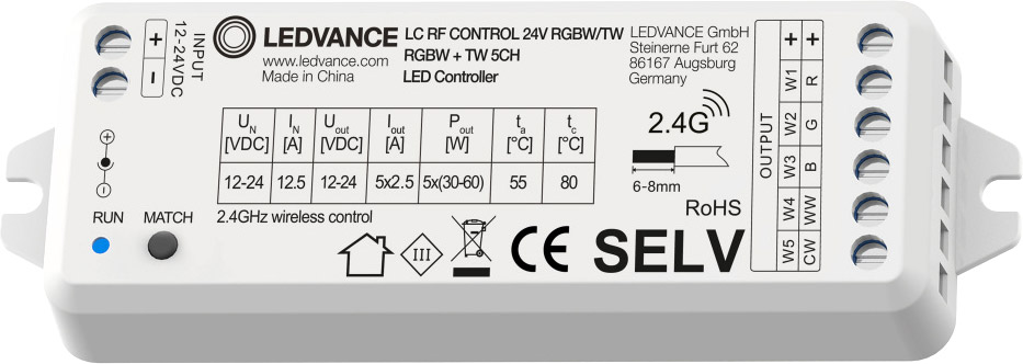 LEDVANCE LC RF CONTROL RGBW/TW CONTROL 24V RGBW/TW LEDVANCE LC RF CONTROL RGBW/TW CONTROL 24V RGBW/TW von Ledvance