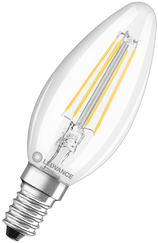 LEDVANCE LED CLASSIC B P 4W 827 Klar E14 von Ledvance