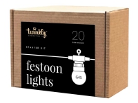 Twinkly Festoon Starter Kit - Lichterkette - LED x 20 - Klasse G - RGB-Licht - schwarz von Ledworks