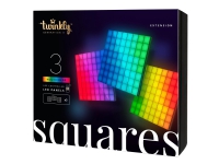 Twinkly Squares Extension Kit, Set für intelligente Beleuchtung, Schwarz, Wi-Fi/Bluetooth, Integrierte LED, Multi, Android, iOS von Ledworks