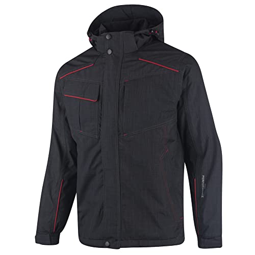 Lee Cooper Arbeitskleidung Herren-Arbeitsschutzjacke, wasserdicht, winddicht, atmungsaktiv, LCJKT445, schwarz, Größe XXL von Lee Cooper