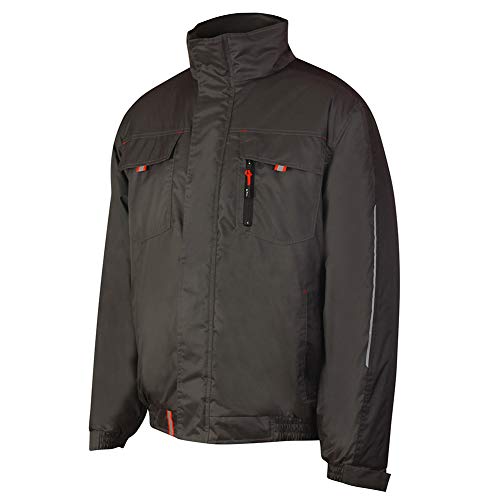 Lee Cooper Arbeitskleidung Herren Sicherheits-Jacke, gepolstert, Polyester, wasserabweisend, leicht, Grau, Größe S von Lee Cooper