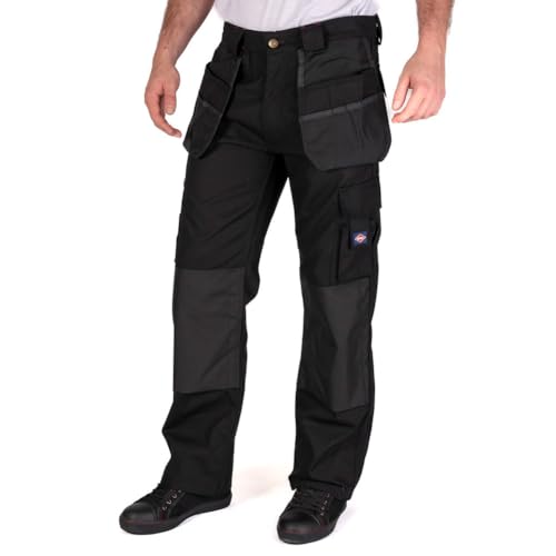 Lee Cooper Herren Multi & Holster Pocket Kneepad Arbeitssicherheitshose Cargohose, Schwarz, 38" Taille Normales Bein von Lee Cooper