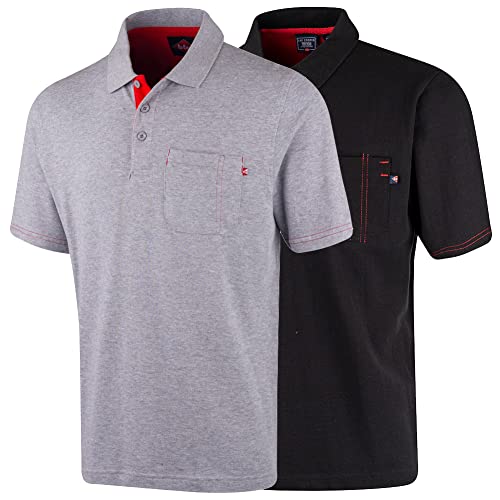 Lee Cooper Herren Poloshirt, Grau meliert, XL Lee Cooper Herren Poloshirt, Grau meliert, XL von Lee Cooper