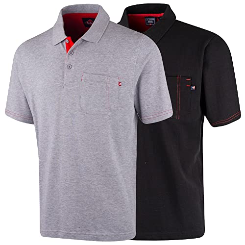 Lee Cooper Herren Poloshirt, Grau meliert, XL von Lee Cooper