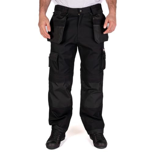 Lee Cooper Herren Premium Multi & Holster Pocket Kneepad Arbeitssicherheitshose Cargohose, Schwarz, 34" Taille Normales Bein Lee Cooper Herren Premium Multi & Holster Pocket Kneepad Arbeitssicherheitshose Cargohose, Schwarz, 34" Taille Normales Bein von Lee Cooper