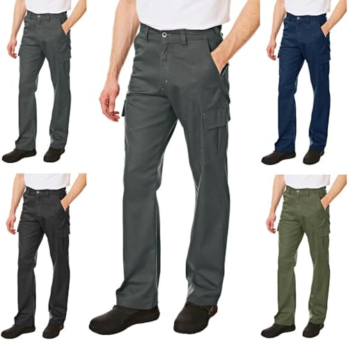 Lee Cooper LCPNT205 Arbeitskleidung-Cargohose für Herren, Grau, 30W_S von Lee Cooper