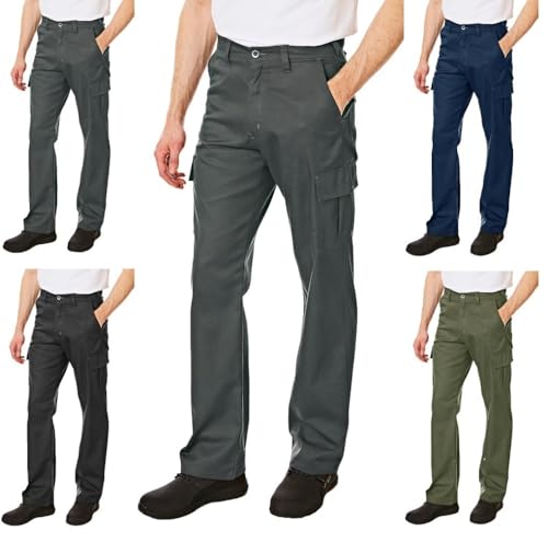 Lee Cooper LCPNT205 Arbeitskleidung-Cargohose für Herren, Grau, 36W_L von Lee Cooper