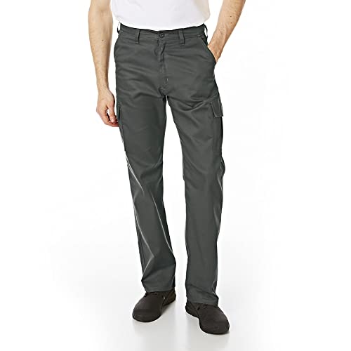 Lee Cooper LCPNT205 Arbeitskleidung-Cargohose für Herren, Grau, 38W_L von Lee Cooper