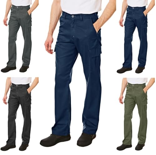 Lee Cooper LCPNT205 Arbeitskleidung-Cargohose für Herren, Marine, 32W_R von Lee Cooper