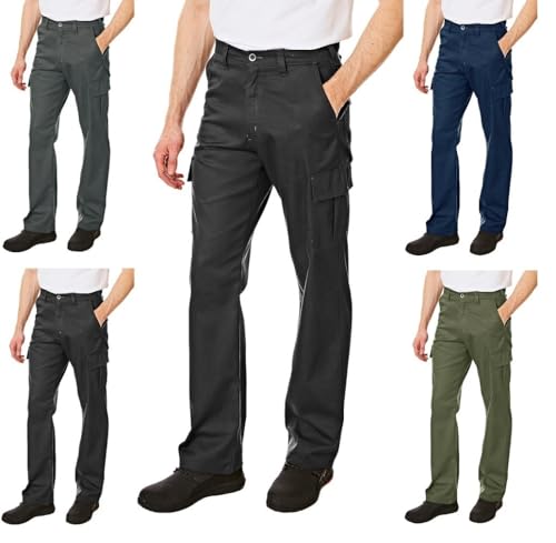 Lee Cooper LCPNT205 Arbeitskleidung-Cargohose für Herren, Schwarz, 30W_R von Lee Cooper