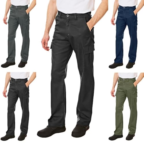 Lee Cooper LCPNT205 Arbeitskleidung-Cargohose für Herren, Schwarz, 32W_L von Lee Cooper