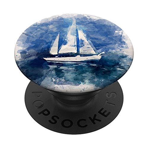 Watercolor Sailboat PopSockets mit austauschbarem PopGrip von Lee