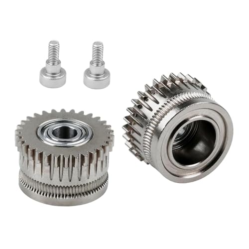 LeeQinersw 2pcs 3D -Drucker Extruder -Zahnrad -Extruderzubehörkomponente Sturdes Wartung Home Ersetzen Sie Motor Extruder -Zahnräder für K1 K1C, Silber von LeeQinersw