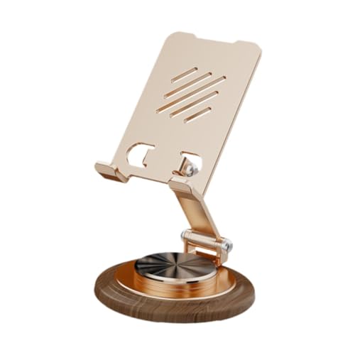 LeeQinersw 360 -Grad -Rotation Telefonhalter, Faltbare Telefonständer stabil einfach zu bedienen, Telefonklassenzubehör für Schreibtischbüro, Metallgold von LeeQinersw