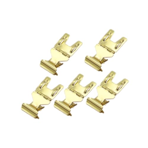 LeeQinersw 5 Stück Schilderklammern, Preisschildklammern, verstellbar, drehbar, aus Metall, Preisanzeigehalter, Schilderhalter für Regale, Geschäfte, Supermärkte, Gold LeeQinersw 5 Stück Schilderklammern, Preisschildklammern, verstellbar, drehbar, aus Metall, Preisanzeigehalter, Schilderhalter für Regale, Geschäfte, Supermärkte, Gold von LeeQinersw