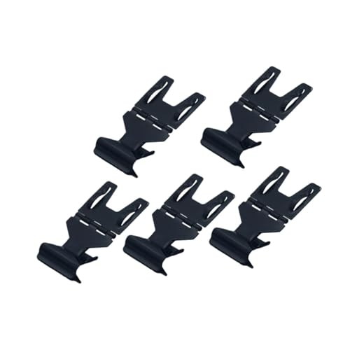 LeeQinersw 5 Stück Schilderklammern, Preisschildklammern, verstellbar, drehbar, aus Metall, Preisanzeigehalter, Schilderhalter für Regale, Geschäfte, Supermärkte, Schwarz von LeeQinersw