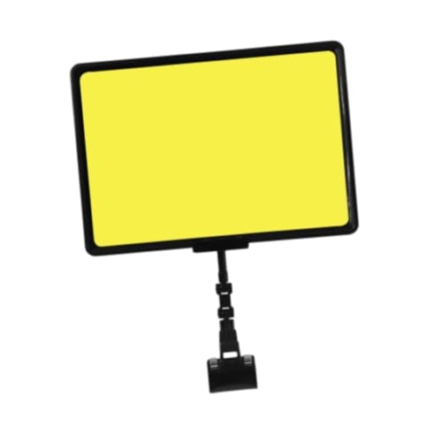 LeeQinersw Preisschilder und Zeichenclip -Waren -Zeichen -Clip -Halter mit Anti -Slip -Pad -Haltbarkeit. Werbe -Tags stehen für den Speicher, Gelbes Papier von LeeQinersw