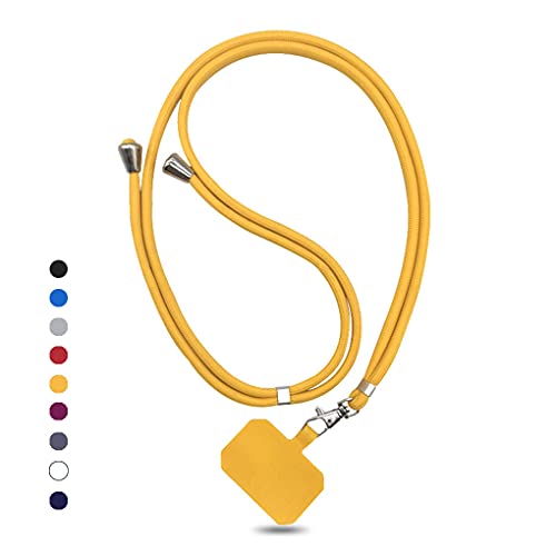 Handy Lanyard Umhängeband Verstellbar Hängende Schlüssel Seil Laufen Gehen Abnehmbare Anti-Verlust Zubehör Gelb von Leeadwaey