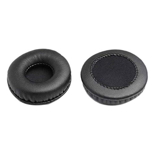 Leeadwaey 1 Paar Kopfhörer-Pads, tragbar, weich, staubdicht, waschbar, Geräuschreduzierung, Ersatz für Kopfhörer, Innennetz, Bar, Headset-Abdeckung, 65 mm, Schwarz von Leeadwaey