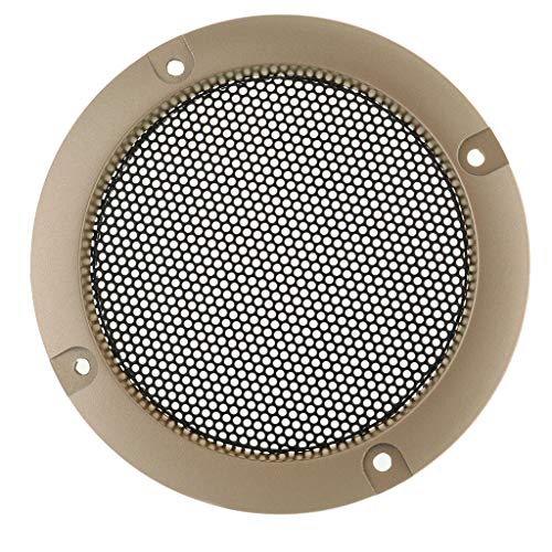 Leeadwaey 3 Zoll Audio Lautsprecher Abdeckung Dekorative Kreis Metall Mesh Gitter Gold von Leeadwaey