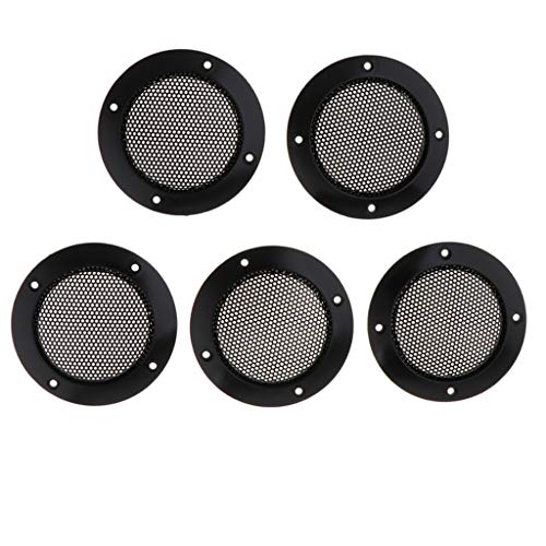 Leeadwaey 5 Stück 5,1 cm Lautsprecher Dekorative Runde Subwoofer Mesh Grill Abdeckung Guard von Leeadwaey