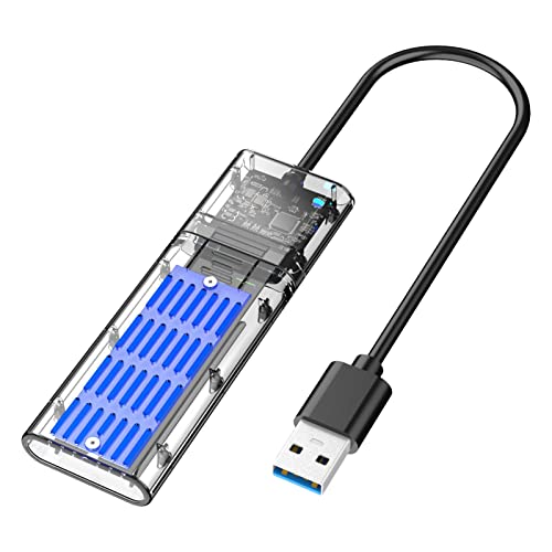 Leeadwaey M.2 auf USB 3.0 SSD Adapter Gehäuse Box Konverter HDD Box SSD Case Reader Blau von Leeadwaey