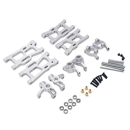 Leeadwaey Metal Upgrades Parts Kit WLtoys 144001 124018 124019 Ersatz Silber von Leeadwaey