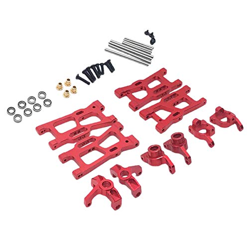 Leeadwaey Metal Upgrades Parts Kit WLtoys 144001 124018 124019 Ersatzteil Rot von Leeadwaey