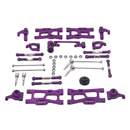 Leeadwaey Metal Upgrades Parts Kit passend für WLtoys 1:14 144001 1:12 124018 124019 lila von Leeadwaey